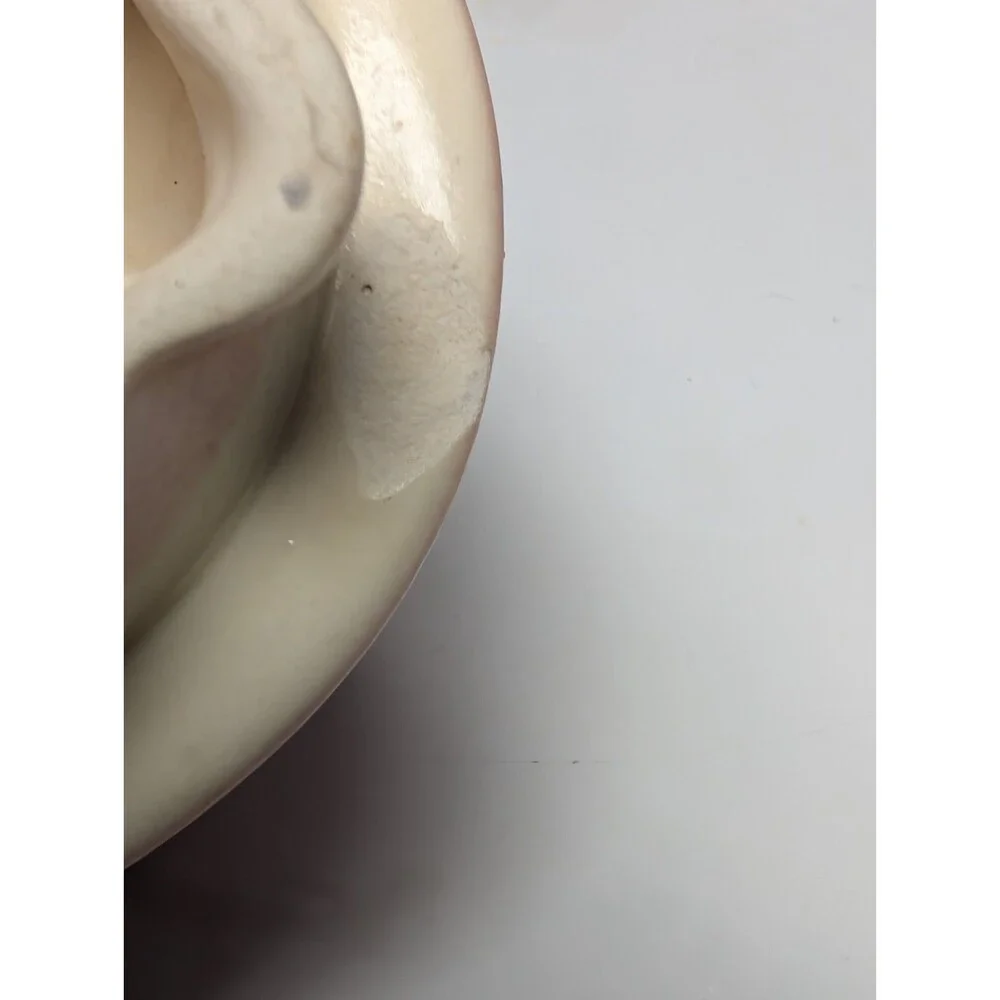 Hull Pottery Art U.S.A. E-20 Pink Bow Knot Teapot with Lid Matte Finish E-20